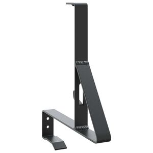 vidaXL Support de Garde Neige Noir 29,5 x 3 x 34,5 cm Acier