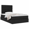 vidaXL Lit avec rangement et matelas Noir 120 x 190 cm tissu