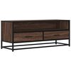 vidaXL Meuble TV ch&ecirc;ne marron 100x34,5x40cm bois d'ing&eacute;nierie et m&eacute;tal