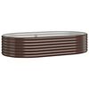 vidaXL Lit sur&eacute;lev&eacute; de jardin Acier galvanis&eacute; marron