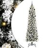 vidaXL Sapin de No&euml;l artificiel Blanc 240 cm PVC, m&eacute;tal et plastique