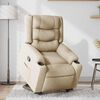 vidaXL Fauteuil inclinable Cr&egrave;me Tissu