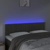 vidaXL T&ecirc;te de lit &agrave; LED Gris fonc&eacute; 144x5x78/88 cm Velours