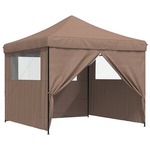 vidaXL Tente de f&ecirc;te Marron 292 x 292 x 315 cm Tissu Oxford