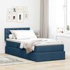 vidaXL Lit avec rangement et matelas avec matelas Bleu 90 x 190 cm