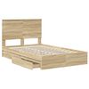 vidaXL Lit de Rangement Ch&ecirc;ne Sonoma 120 x 190 cm Bois d'ing&eacute;nierie