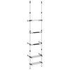 vidaXL Support de jardin t&eacute;lescopique &agrave; 3 &eacute;tag&egrave;res Argent&eacute; Aluminium