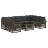 vidaXL Ensemble de canap&eacute; de jardin 10 pc Gris et Gris fonc&eacute; polyrotin