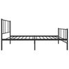 vidaXL Cadre de lit m&eacute;tal sans matelas avec pied de lit noir 107x203cm