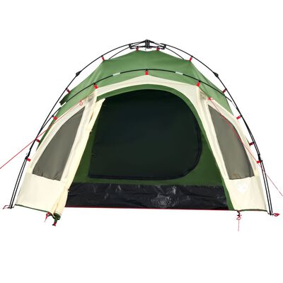 vidaXL Tente de camping à dôme 3 personnes vert libération rapide