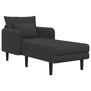 vidaXL Grande m&eacute;ridienne Gris fonc&eacute; Boucl&eacute;