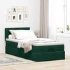 vidaXL Cadre de lit ottoman avec matelas vert fonc&eacute; 100x200 cm velours