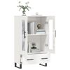 vidaXL Buffet haut blanc brillant 69,5x31x115 cm bois d'ingénierie