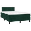 vidaXL Sommier &agrave; lattes de lit avec matelas LED vert fonc&eacute; 120x190 cm