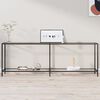 vidaXL Table console Transparent 220x35x75,5 cm Verre tremp&eacute;
