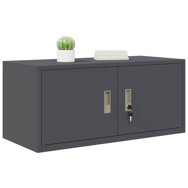 vidaXL Armoire de rangement Anthracite 90 x 40 x 40 cm Acier