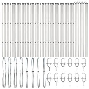 vidaXL Poteau de cl&ocirc;ture. 52 pcs Gris 3,2 x 3,2 x 170 cm