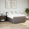vidaXL Sommier &agrave; lattes de lit avec matelas Taupe 140x190 cm Tissu