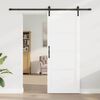 vidaXL Porte coulissante Blanc 83 x 211 cm Pin massif