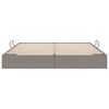 vidaXL Lit de Rangement avec matelas Taupe 160 x 200 cm tissu