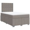 vidaXL Sommier &agrave; lattes de lit avec matelas Taupe 120x200 cm Tissu