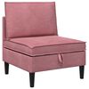 vidaXL Canap&eacute; moyen avec rangement Rose Velours