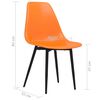 vidaXL Chaises &agrave; manger lot de 6 orange PP