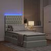 vidaXL Lit avec rangement et LED Gris clair 90 x 190 cm Velours