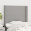 vidaXL T&ecirc;te de lit avec oreilles Gris clair 103x16x118/128 cm Tissu