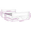 vidaXL Cadre de lit sans matelas blanc bois de pin massif 140x200 cm