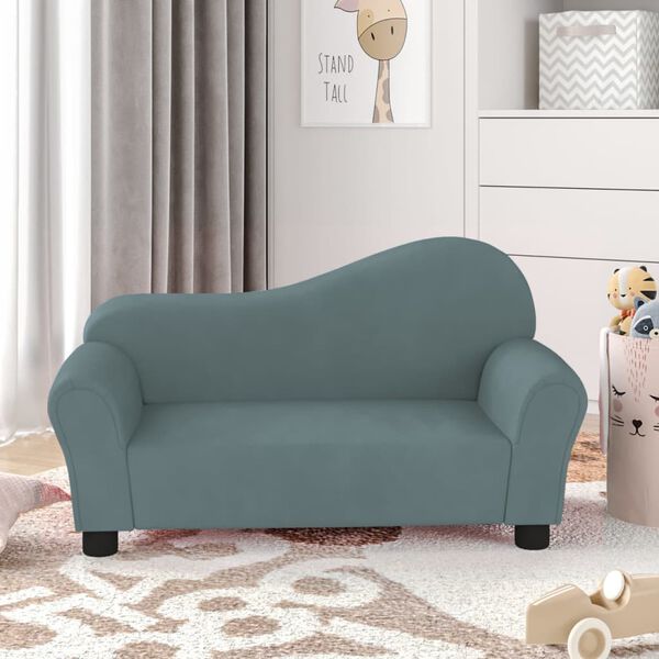 vidaXL Canap&eacute; pour enfants Bleu Velours