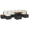 vidaXL Ensemble de canap&eacute; de jardin 8 pc Noir et Beige