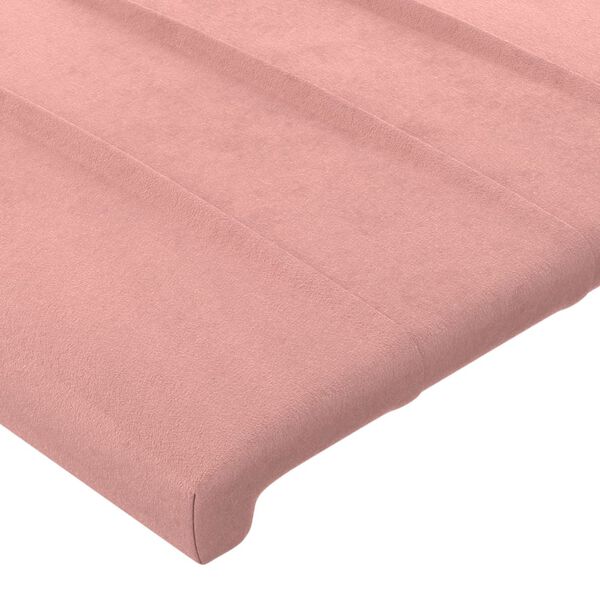vidaXL T&ecirc;tes de lit 2 pcs Rose 100x5x78/88 cm Velours
