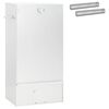 vidaXL Four &agrave; fumer 3 pc 44,5 x 29 x 83 cm Acier galvanis&eacute; Argent&eacute;