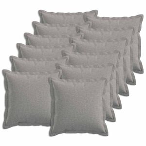 vidaXL Housse de coussin 12 pc HOUTEN Gris nuage 40 x 40 cm