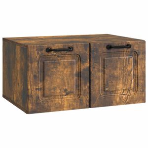 vidaXL Meuble TV mural Ch&ecirc;ne fum&eacute; 59,5 x 41 x 30 cm Bois d'ing&eacute;nierie