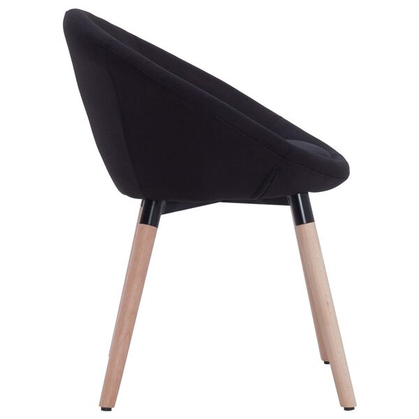 vidaXL Chaise de salle &agrave; manger Noir Tissu
