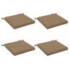 vidaXL Coussins de si&egrave;ge SOEST 4 pc 100 % polyester Taupe