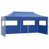 vidaXL Tente de r&eacute;ception pliable avec 4 parois 3x6 m Acier Bleu