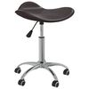 vidaXL Chaise pivotante de salle &agrave; manger Marron Similicuir