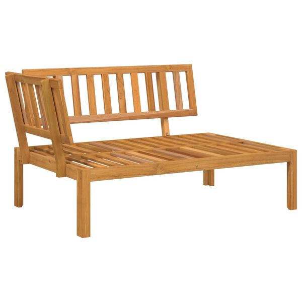 vidaXL Canap&eacute; d'angle palette de jardin et coussins bois acacia massif