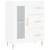 vidaXL Buffet haut Blanc 69,5x34x180 cm Bois d'ing&eacute;nierie