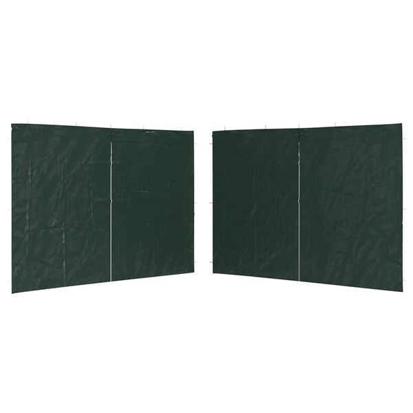 vidaXL Paroi de tente r&eacute;ception 2 pcs avec fermeture &eacute;clair PE Vert