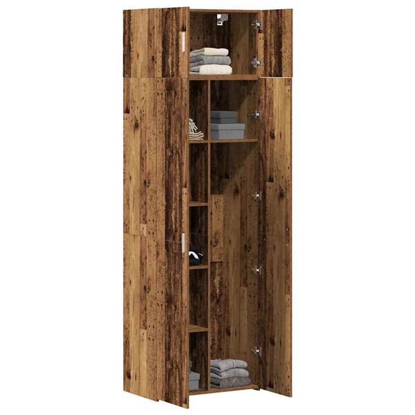 vidaXL Armoire de rangement Bois ancien 70 x 42,5 x 225 cm