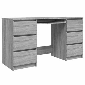 vidaXL Bureau Sonoma gris 140x50x77 cm Bois d'ing&eacute;nierie