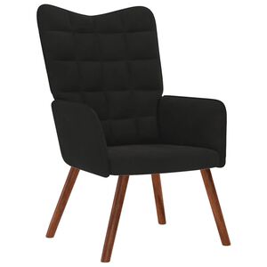 vidaXL Chaise de relaxation Noir Velours