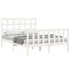 vidaXL Cadre de lit sans matelas blanc bois de pin massif