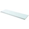 vidaXL Panneaux d'&eacute;tag&egrave;re 2 pcs Verre Transparent 110 x 30 cm
