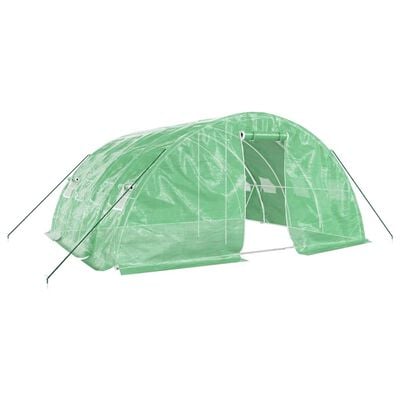 vidaXL Serre avec cadre en acier vert 20 m² 5x4x2,3 m