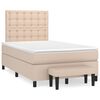 vidaXL Sommier à lattes de lit matelas cappuccino 120x190cm similicuir
